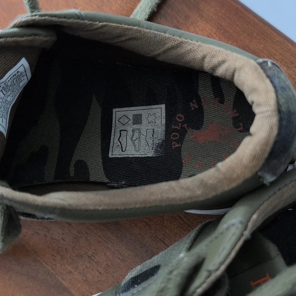 Polo by Ralph Lauren Kids Boys Olive Sneakers Size 2